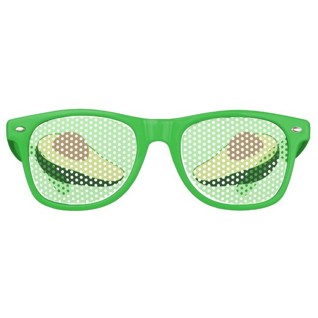 Gafas De Fiesta Retro Aguacate Ojos Divertidos Sombros De Comida (Anverso)