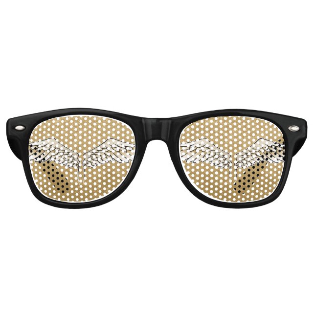 Gafas De Fiesta Retro Alas beige (Anverso)