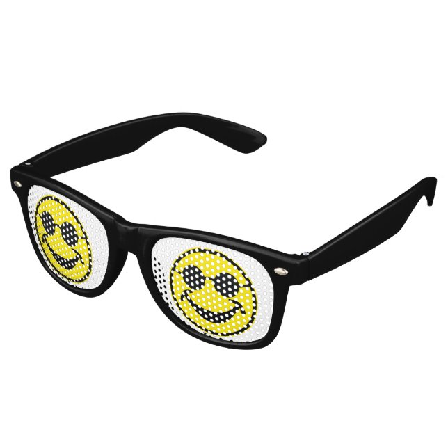 Gafas De Fiesta Retro Amarillo ciego + tu trasero. e ideas (Ángulo)