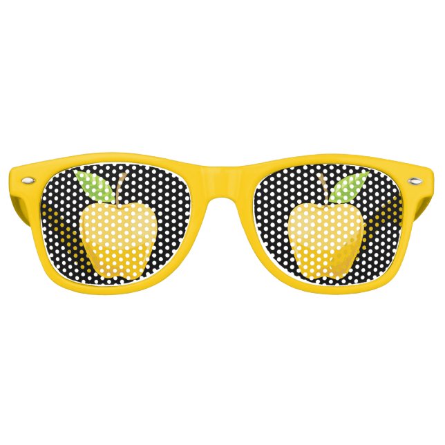 Gafas De Fiesta Retro Amarillo de Apple (Anverso)