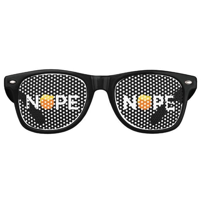 Gafas De Fiesta Retro Anti-Trump - Edición No-Papa (Anverso)