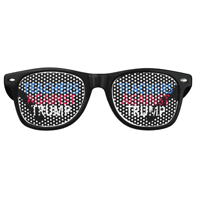 Gafas De Fiesta Retro Anti-Trump - Maestros contra Trump (Anverso)