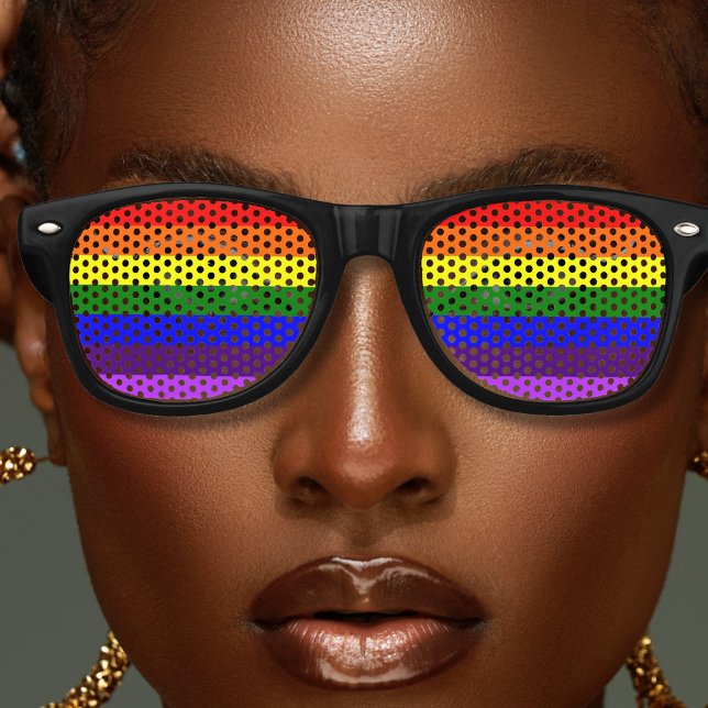 Gafas De Fiesta Retro Arcoiris (rainbow retro sunglasses)