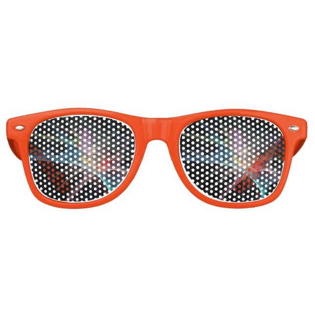Gafas De Fiesta Retro Arte abstracto Arcoíris Hielo (Anverso)