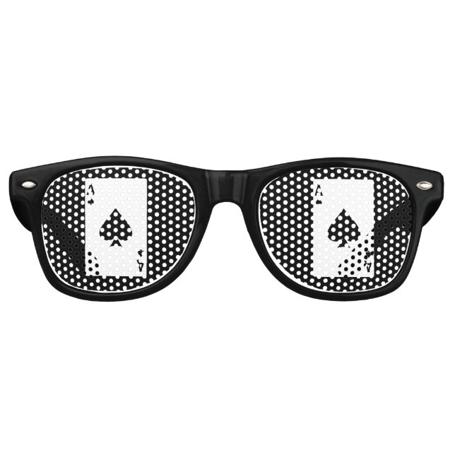 Gafas De Fiesta Retro As Of Spades Blackjack Poker Casino Vegas (Anverso)