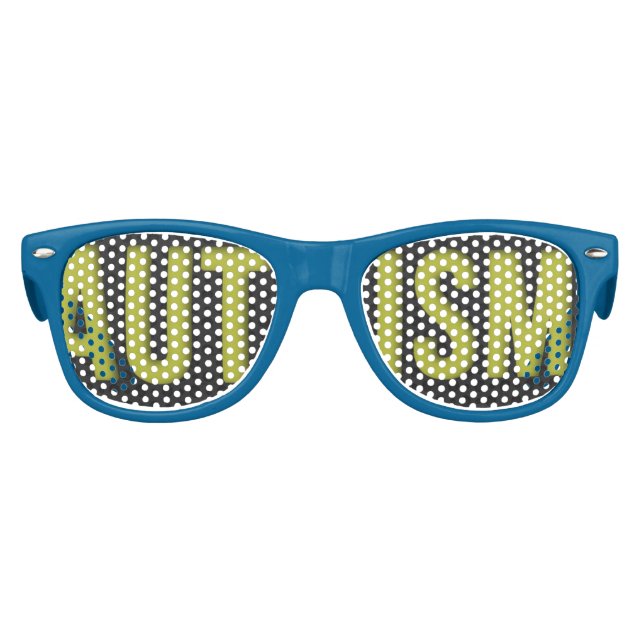 Gafas De Fiesta Retro Autismo infantil Conciencia WAYFARER sombras Azul (Anverso)