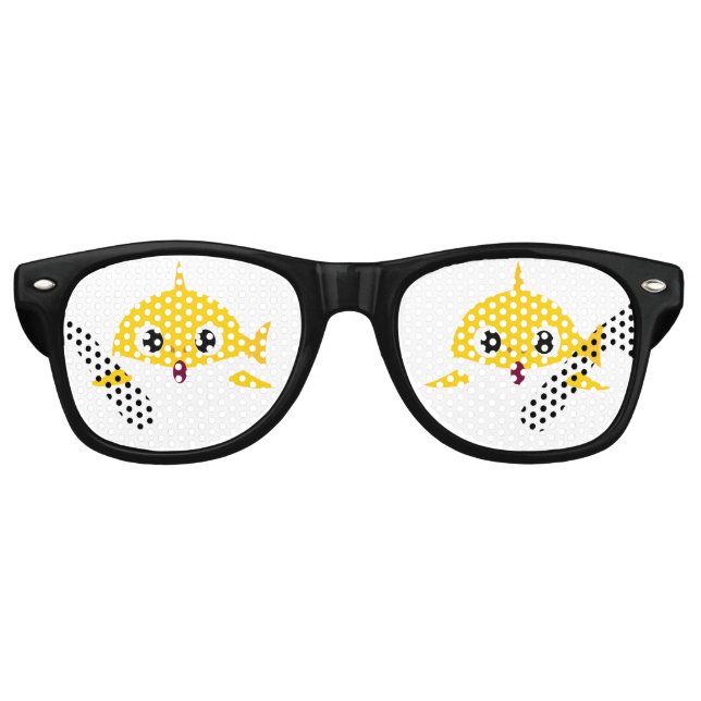 Gafas De Fiesta Retro Baby Shark Amarillo ~ (Anverso)