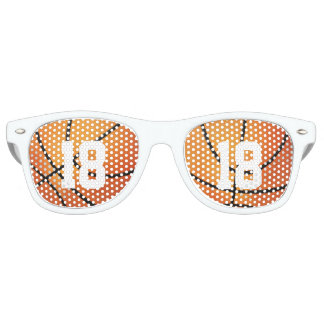 Gafas De Fiesta Retro Baloncesto con tu propio número | Regalo deportivo