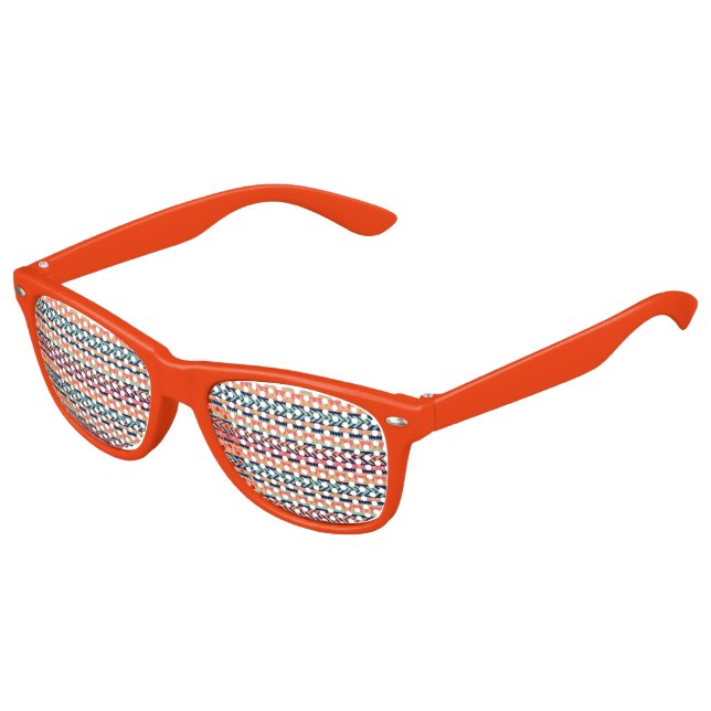 Gafas De Fiesta Retro Bandas de textura tribales (Ángulo)