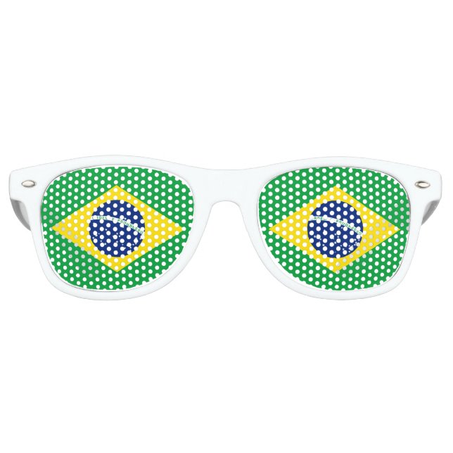Gafas De Fiesta Retro Bandera brasileña Bandeira do Brasil (Anverso)
