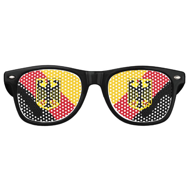 Gafas De Fiesta Retro Bandera de Alemania (Anverso)