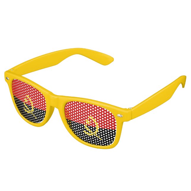 Gafas De Fiesta Retro Bandera de Angola (Ángulo)