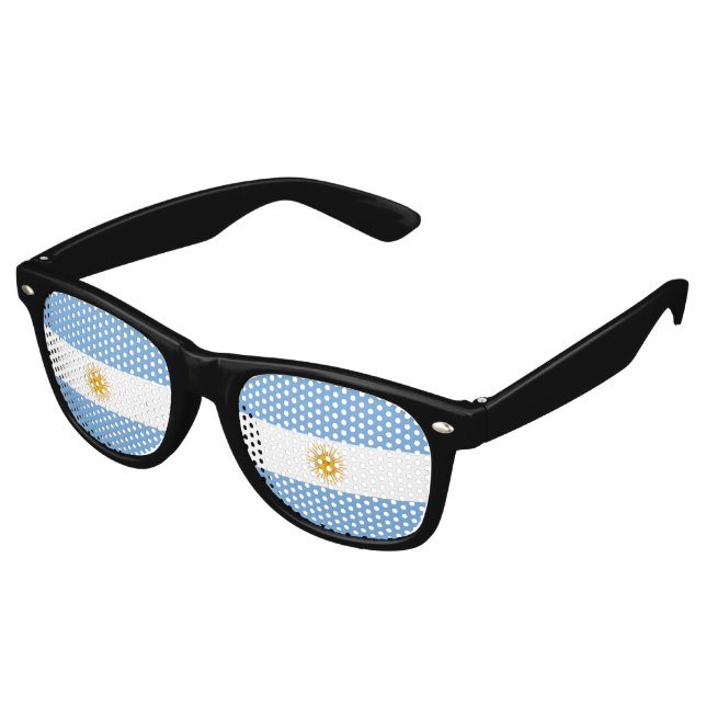Gafas De Fiesta Retro Bandera de Argentina (Ángulo)
