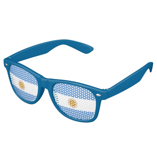 Gafas De Fiesta Retro Bandera de Argentina (Ángulo)