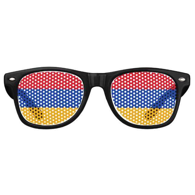 Gafas De Fiesta Retro Bandera de Armenia (Anverso)