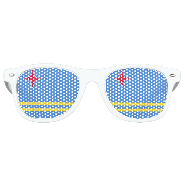 Gafas De Fiesta Retro Bandera de Aruba (Anverso)