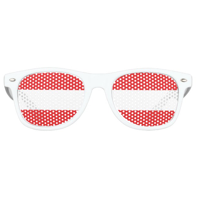 Gafas De Fiesta Retro Bandera de Austria (Anverso)