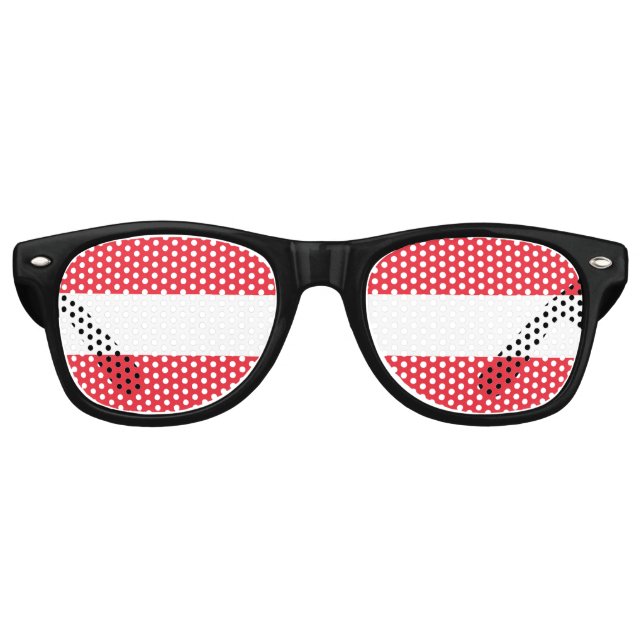 Gafas De Fiesta Retro Bandera de Austria (Anverso)