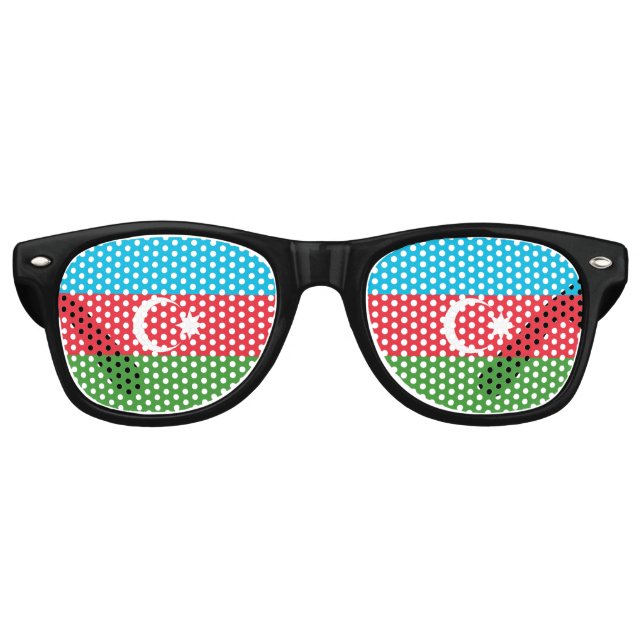 Gafas De Fiesta Retro Bandera de Azerbaiyán (Anverso)