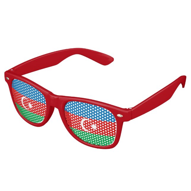 Gafas De Fiesta Retro Bandera de Azerbaiyán (Ángulo)