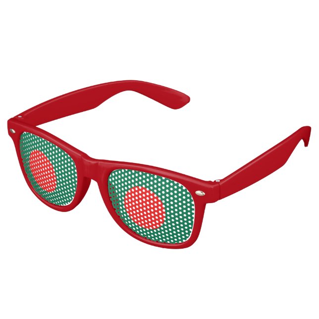 Gafas De Fiesta Retro Bandera de Bangladesh (Ángulo)