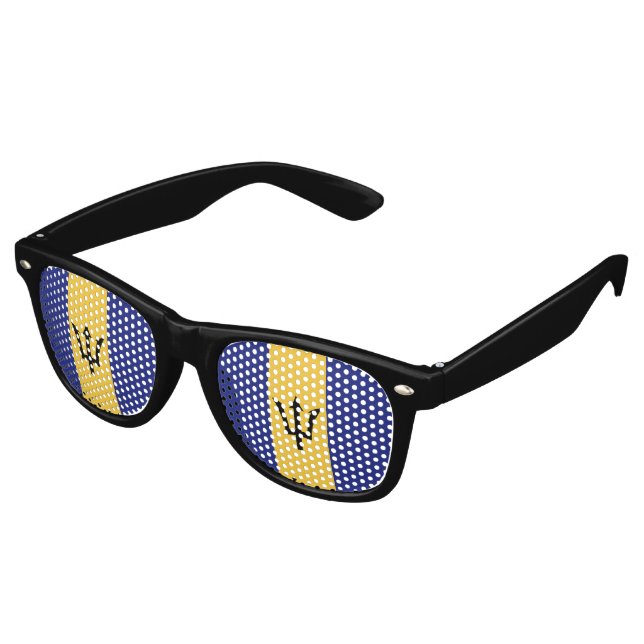Gafas De Fiesta Retro Bandera de Barbados (Ángulo)