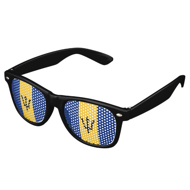 Gafas De Fiesta Retro Bandera de Barbados (Ángulo)
