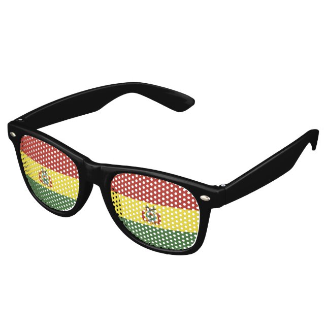 Gafas De Fiesta Retro Bandera de Bolivia (Ángulo)