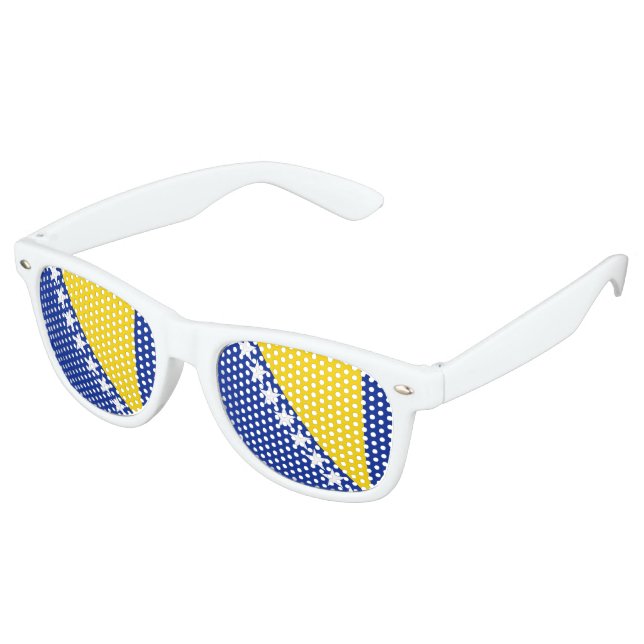 Gafas De Fiesta Retro Bandera de Bosnia y Herzegovina (Ángulo)