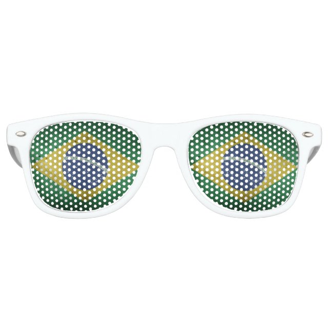 Gafas De Fiesta Retro Bandera de Brasil (Anverso)