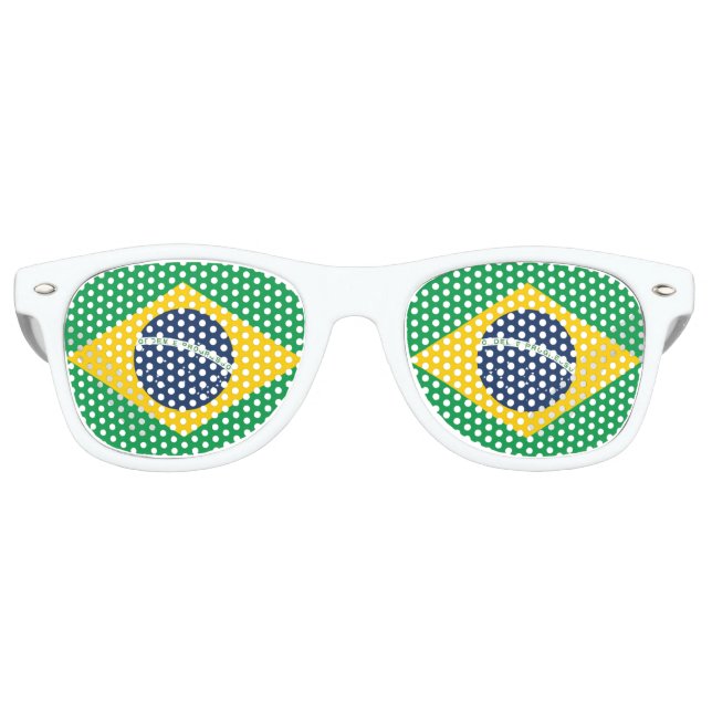 Gafas De Fiesta Retro Bandera de Brasil (Anverso)