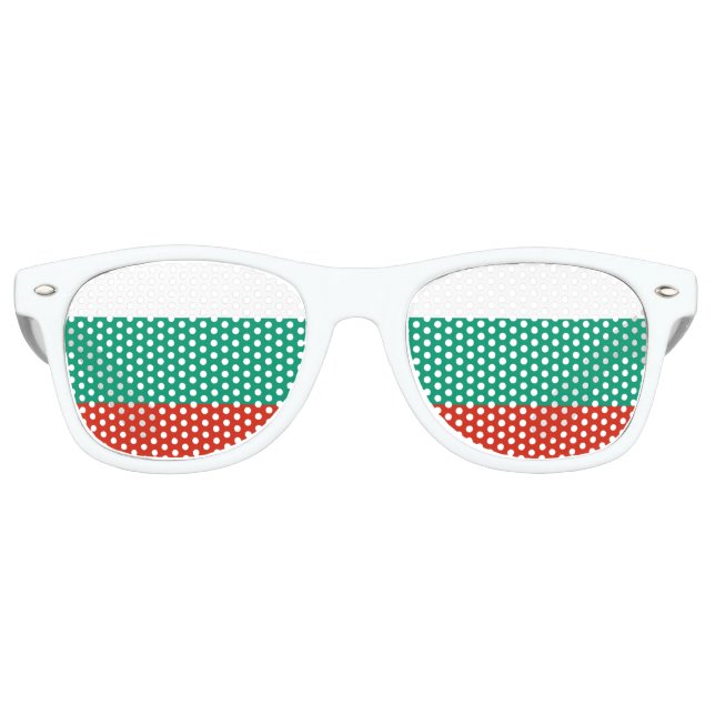 Gafas De Fiesta Retro Bandera de Bulgaria o búlgara (Anverso)
