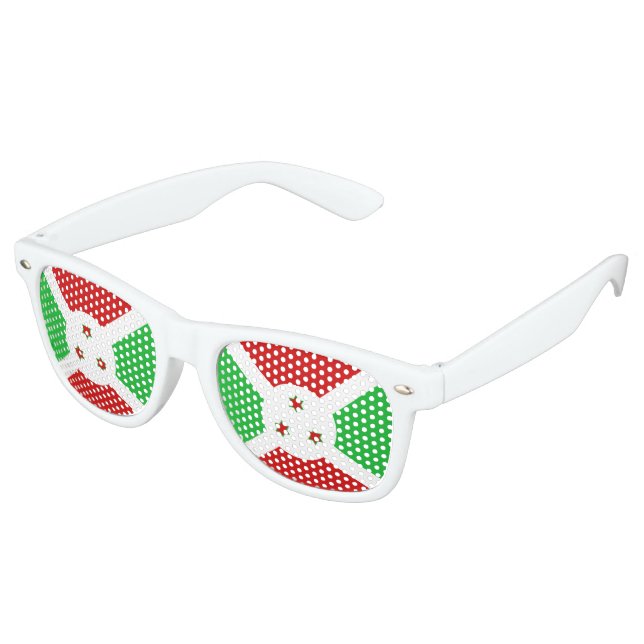 Gafas De Fiesta Retro Bandera de Burundi (Ángulo)