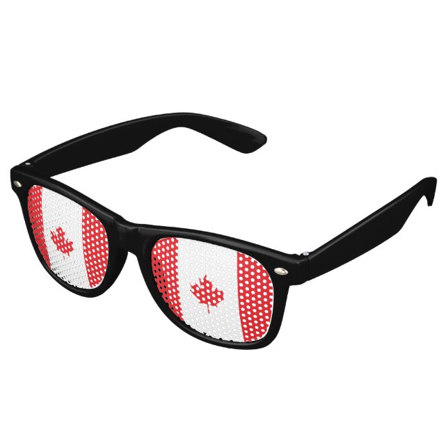 Gafas De Fiesta Retro Bandera de Canadá (Ángulo)