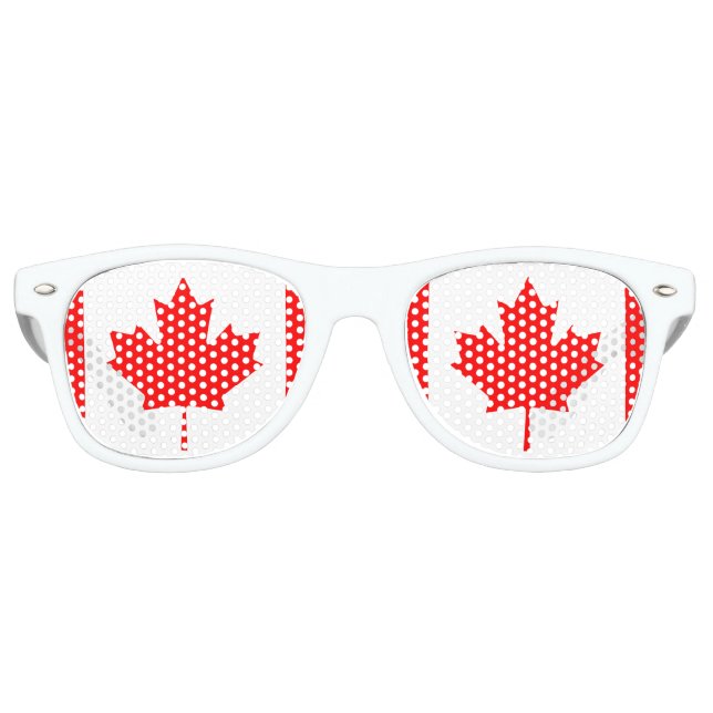 Gafas De Fiesta Retro Bandera de Canadá (Anverso)