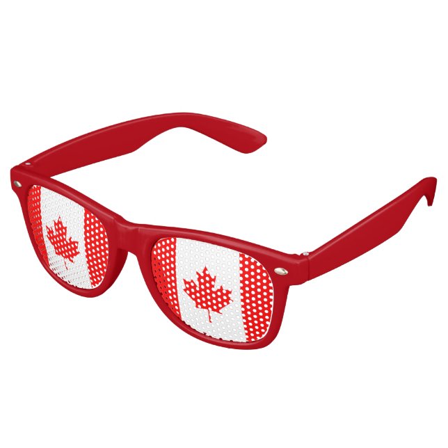 Gafas De Fiesta Retro Bandera de Canadá (Ángulo)