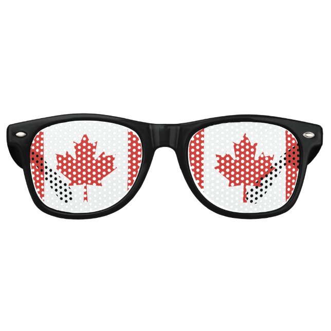 Gafas De Fiesta Retro Bandera de Canadá (Anverso)