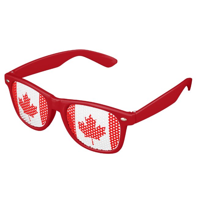 Gafas De Fiesta Retro Bandera de Canadá (Ángulo)