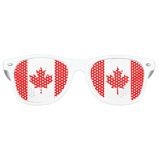 Gafas De Fiesta Retro Bandera de Canadá (Anverso)