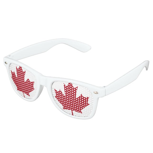 Gafas De Fiesta Retro Bandera de Canadá (Ángulo)