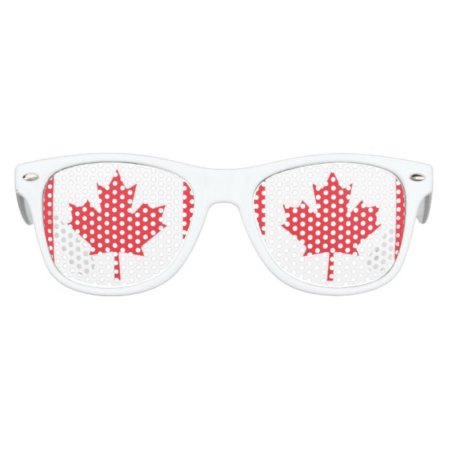 Gafas De Fiesta Retro Bandera de Canadá (Anverso)