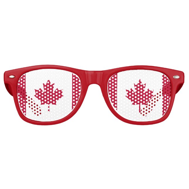 Gafas De Fiesta Retro Bandera de Canadá (Anverso)