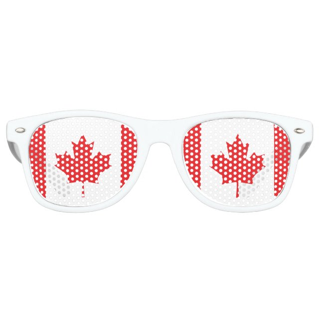 Gafas De Fiesta Retro Bandera de Canadá (Anverso)