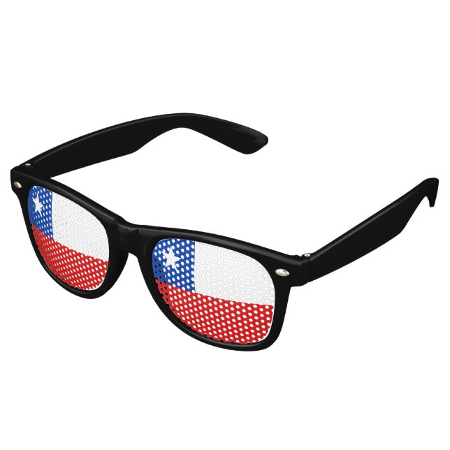 Gafas De Fiesta Retro Bandera de Chile (Ángulo)