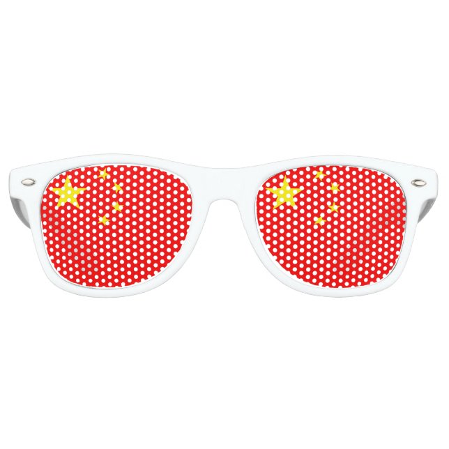 Gafas De Fiesta Retro Bandera de China (Anverso)