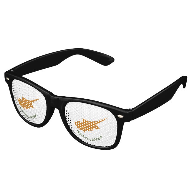 Gafas De Fiesta Retro Bandera de Chipre (Ángulo)