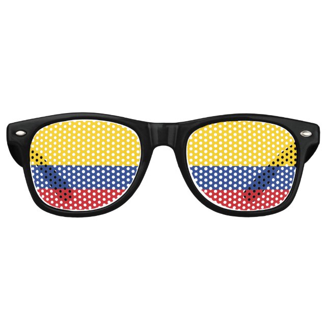 Gafas De Fiesta Retro Bandera de Colombia (Anverso)
