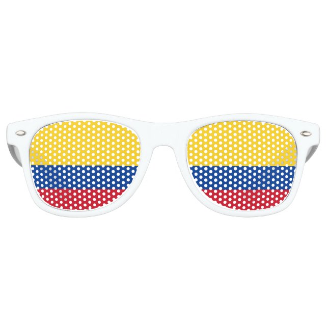 Gafas De Fiesta Retro Bandera de Colombia (Anverso)