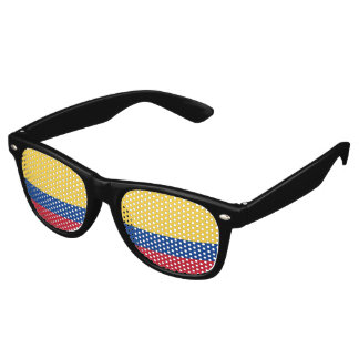 Gafas De Fiesta Retro Bandera de Colombia