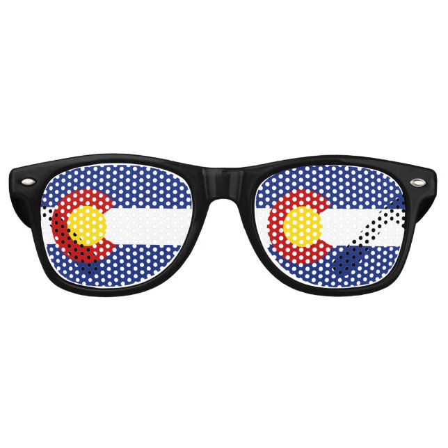 Gafas De Fiesta Retro Bandera de Colorado (Anverso)